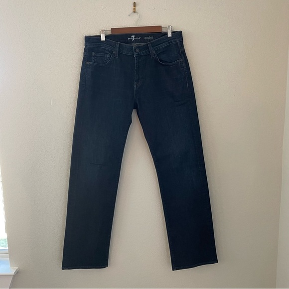 7 For All Mankind Other - 7FAM 7 for all mankind Austyn Straight Leg Denim Jean Dark Wash 34x33